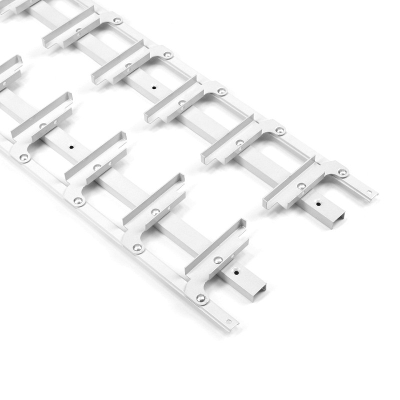 Aluminiowy bezrączkowy mechanizm  do pionowych i poziomych żaluzji tarasowych - kolor biały