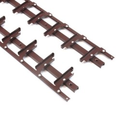 Aluminiowy bezrączkowy mechanizm do pionowych i poziomych żaluzji tarasowych - kolor brązowy