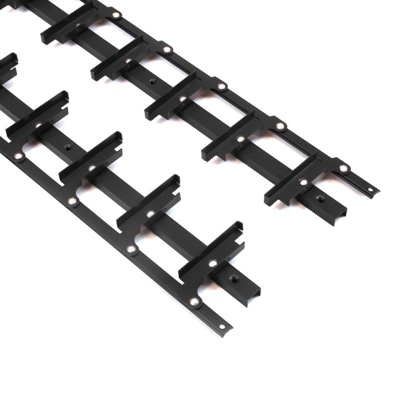 Aluminiowy bezrączkowy mechanizm do pionowych i poziomych żaluzji tarasowych - kolor czarny