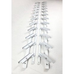 Aluminiowy bezrączkowy mechanizm do pionowych i poziomych żaluzji tarasowych II GATUNEK - kolor biały